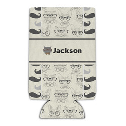 Hipster Cats & Mustache Can Cooler (16 oz) (Personalized)