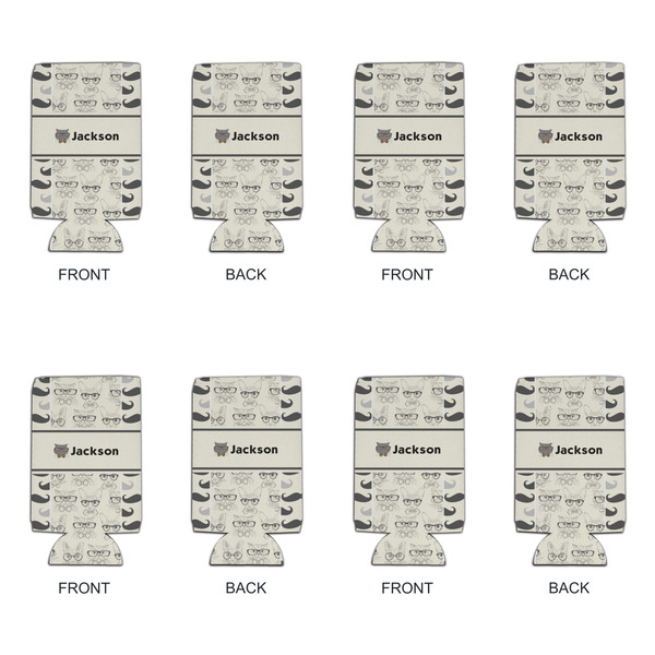 Hipster Cats & Mustache 16oz Can Sleeve - Set of 4 - APPROVAL