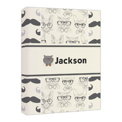 Hipster Cats & Mustache Canvas Print - 16x20 (Personalized)