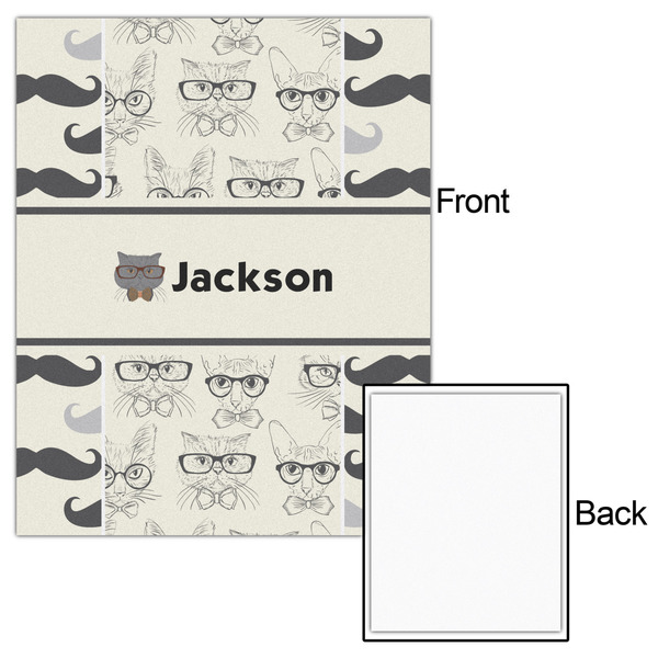 Hipster Cats & Mustache 16x20 - Matte Poster - Front & Back