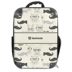 Hipster Cats & Mustache Hard Shell Backpack (Personalized)