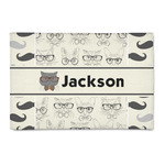 Hipster Cats & Mustache Patio Rug (Personalized)