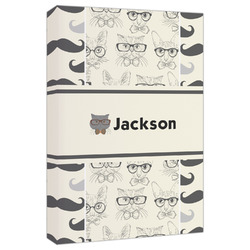 Hipster Cats & Mustache Canvas Print - 20x30 (Personalized)