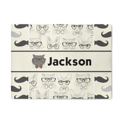Hipster Cats & Mustache Area Rug (Personalized)