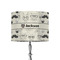 Hipster Cats & Mustache 8" Drum Lampshade - ON STAND (Fabric)