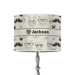 Hipster Cats & Mustache 8" Drum Lamp Shade - Poly-film (Personalized)