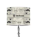 Hipster Cats & Mustache 8" Drum Lamp Shade - Poly-film (Personalized)
