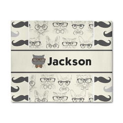 Hipster Cats & Mustache 8' x 10' Indoor Area Rug (Personalized)