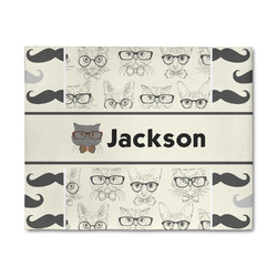 Hipster Cats & Mustache 8' x 10' Patio Rug (Personalized)