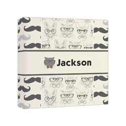 Hipster Cats & Mustache Canvas Print - 8x8 (Personalized)