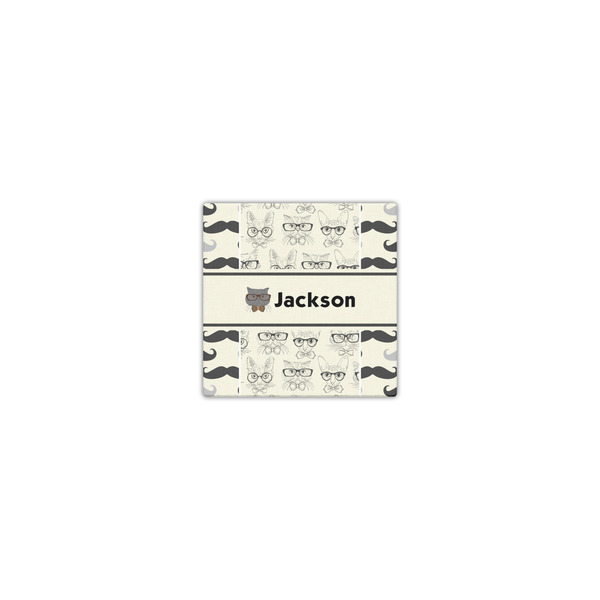 Hipster Cats & Mustache 8x8 - Canvas Print - Front View