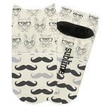 Hipster Cats & Mustache Adult Ankle Socks (Personalized)