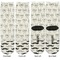 Hipster Cats & Mustache Adult Crew Socks - Double Pair - Front and Back - Apvl