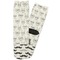 Hipster Cats & Mustache Adult Crew Socks - Single Pair - Front and Back