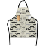 Hipster Cats & Mustache Apron With Pockets w/ Name or Text