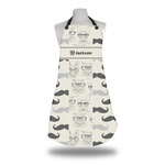 Hipster Cats & Mustache Apron w/ Name or Text
