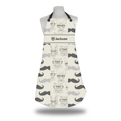 Hipster Cats & Mustache Apron w/ Name or Text