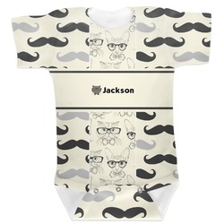 Hipster Cats & Mustache Baby Bodysuit (Personalized)