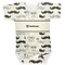 Hipster Cats & Mustache Baby Bodysuit 3-6