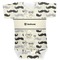 Hipster Cats & Mustache Baby Bodysuit 0-3 (Personalized)