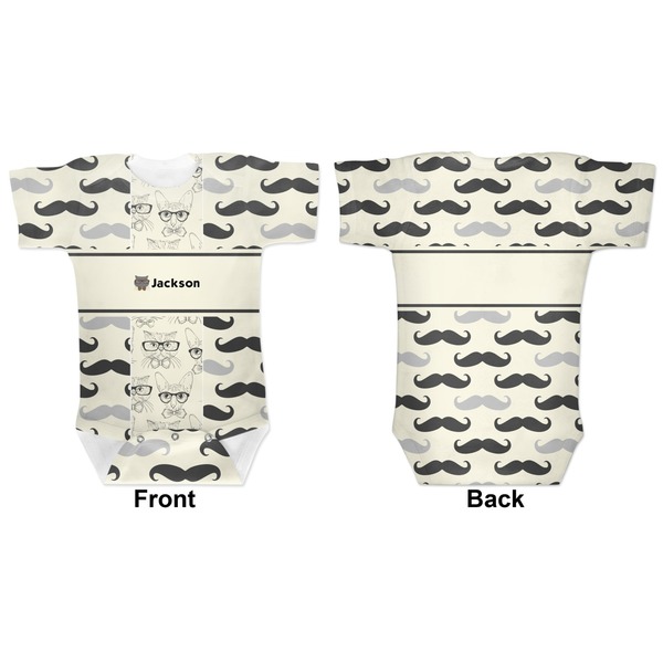 Hipster Cats & Mustache Baby Bodysuit Approval