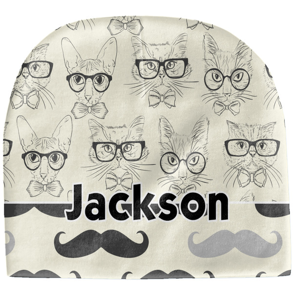 Custom Hipster Cats & Mustache Baby Hat (Beanie) (Personalized)