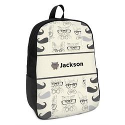 Hipster Cats & Mustache Kids Backpack (Personalized)