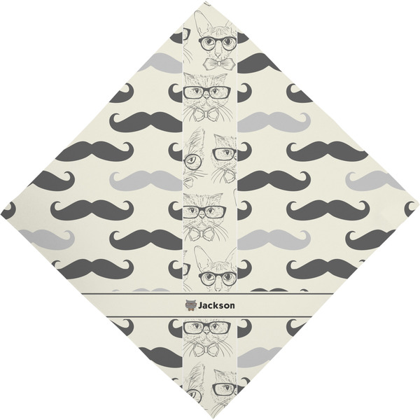 Hipster Cats & Mustache Bandana - Full View
