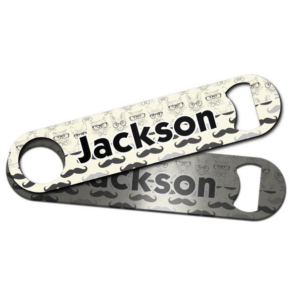 Hipster Cats & Mustache Bar Bottle Opener - Main