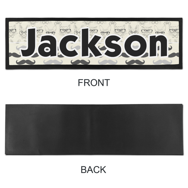 Hipster Cats & Mustache Bar Mat - Large - APPROVAL