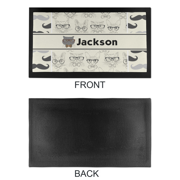 Hipster Cats & Mustache Bar Mat - Small - APPROVAL