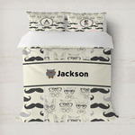 Hipster Cats & Mustache Duvet Cover (Personalized)