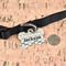 Hipster Cats & Mustache Bone Shaped Dog ID Tag - Large - In Context