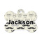 Hipster Cats & Mustache Bone Shaped Dog Tag