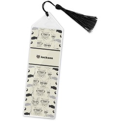 Hipster Cats & Mustache Book Mark w/Tassel (Personalized)