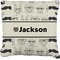 Hipster Cats & Mustache Faux-Linen Throw Pillow 18" (Personalized)
