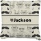 Hipster Cats & Mustache Burlap Pillow 22"