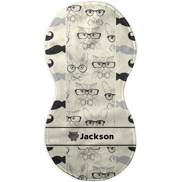 Hipster Cats & Mustache Burp Peanut Shaped Flat