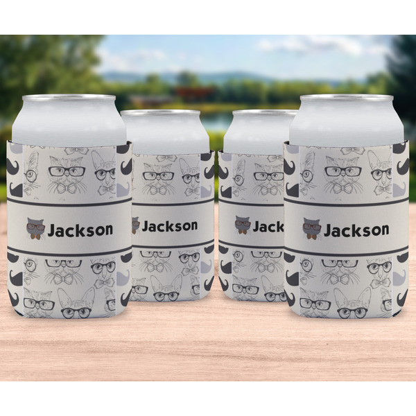 Hipster Cats & Mustache Can Sleeve - LIFESTYLE