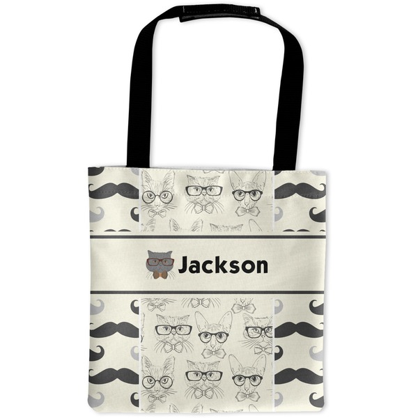 Custom Hipster Cats & Mustache Auto Back Seat Organizer Bag (Personalized)