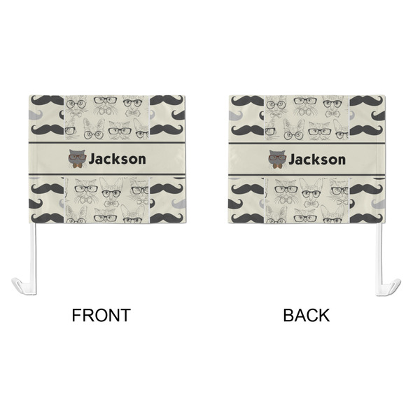 Hipster Cats & Mustache Car Flag - Large - APPROVAL