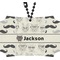 Hipster Cats & Mustache Rear View Mirror Ornament (Personalized)