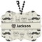 Hipster Cats & Mustache Rear View Mirror Decor (Personalized)