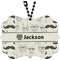 Hipster Cats & Mustache Rear View Mirror Charm (Personalized)