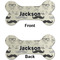 Hipster Cats & Mustache Ceramic Flat Ornament - Bone Front & Back (APPROVAL)