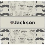 Hipster Cats & Mustache Ceramic Tile Hot Pad (Personalized)