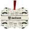 Hipster Cats & Mustache Christmas Ornament (Front View)