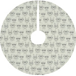 Hipster Cats & Mustache Tree Skirt