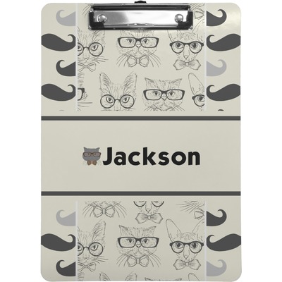 Hipster Cats & Mustache Clipboard (Personalized)
