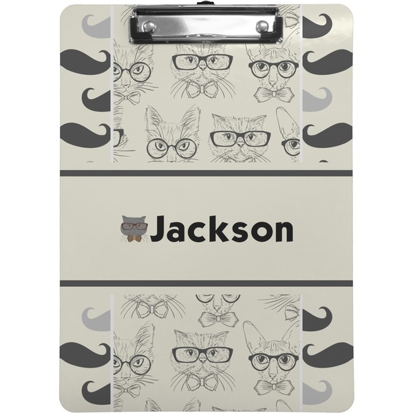 Custom Hipster Cats & Mustache Clipboard (Personalized)